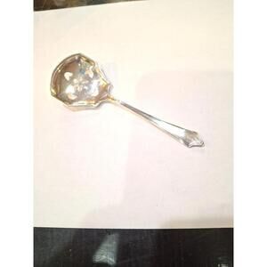 Antique Manchester Sterling Silver Bon Bon Spoon 5.5” Pierced Bowl  Solid 925